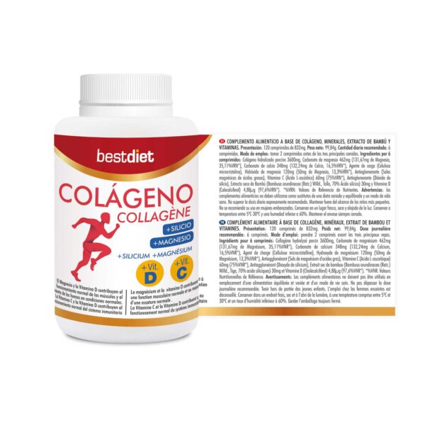 COMPRIMIDOS DE COLÁGENO + SILICIO ORGÁNICO + MAGNESIO 120 uds - Imagen 2
