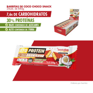 BARRITAS DE COCO CHOCO SNACK COCONUT 24 uds. de 840g - Imagen 7