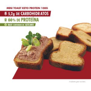 Mini Toast Keto Protein 100 g + Muestra de Paté Gratis - Imagen 3