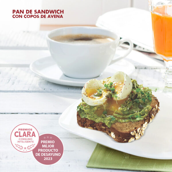 PAN DE SANDWICH CON COPOS DE AVENA 365 GR - Imagen 3