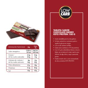 DARK CHOCOLATE FLAVOURED KETO PROTEIN BAR 100 G