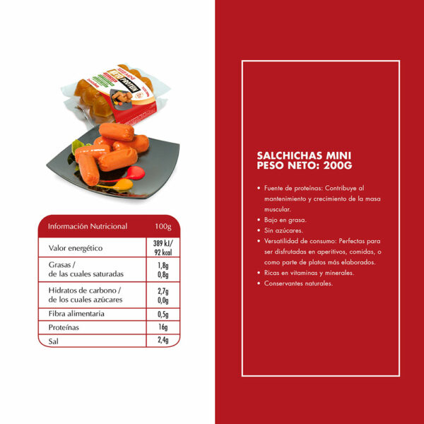 Pack 3x2 Salchichas Mini keto - Imagen 2