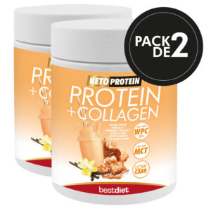 Pack 2 Batidos de proteínas + colágeno de vainilla y caramelo salado shake 400g