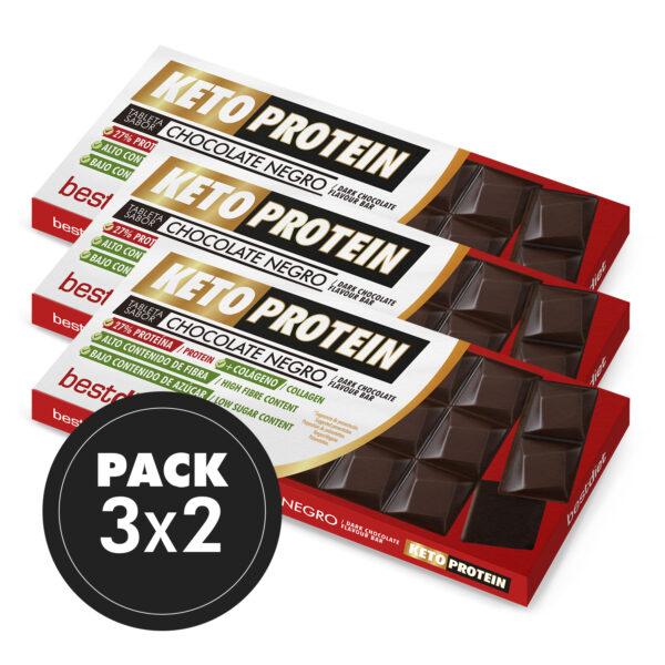 Pack 3x2 TABLETA SABOR CHOCOLATE NEGRO 100 G