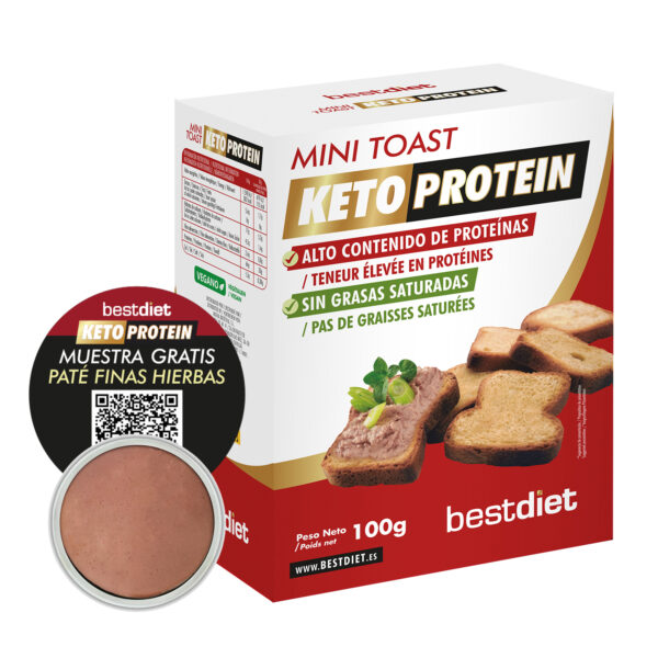 Mini Toast Keto Protein 100 g + Muestra de Paté Gratis