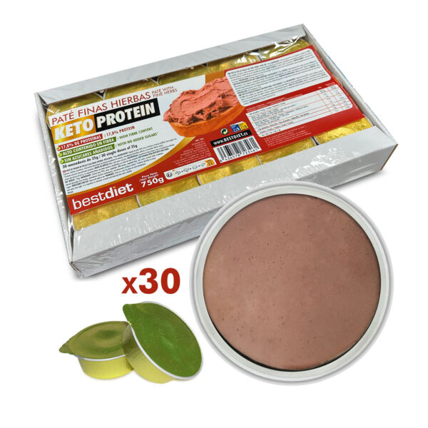 Paté Finas Hierbas de Pollo 30 monodosis de 25g
