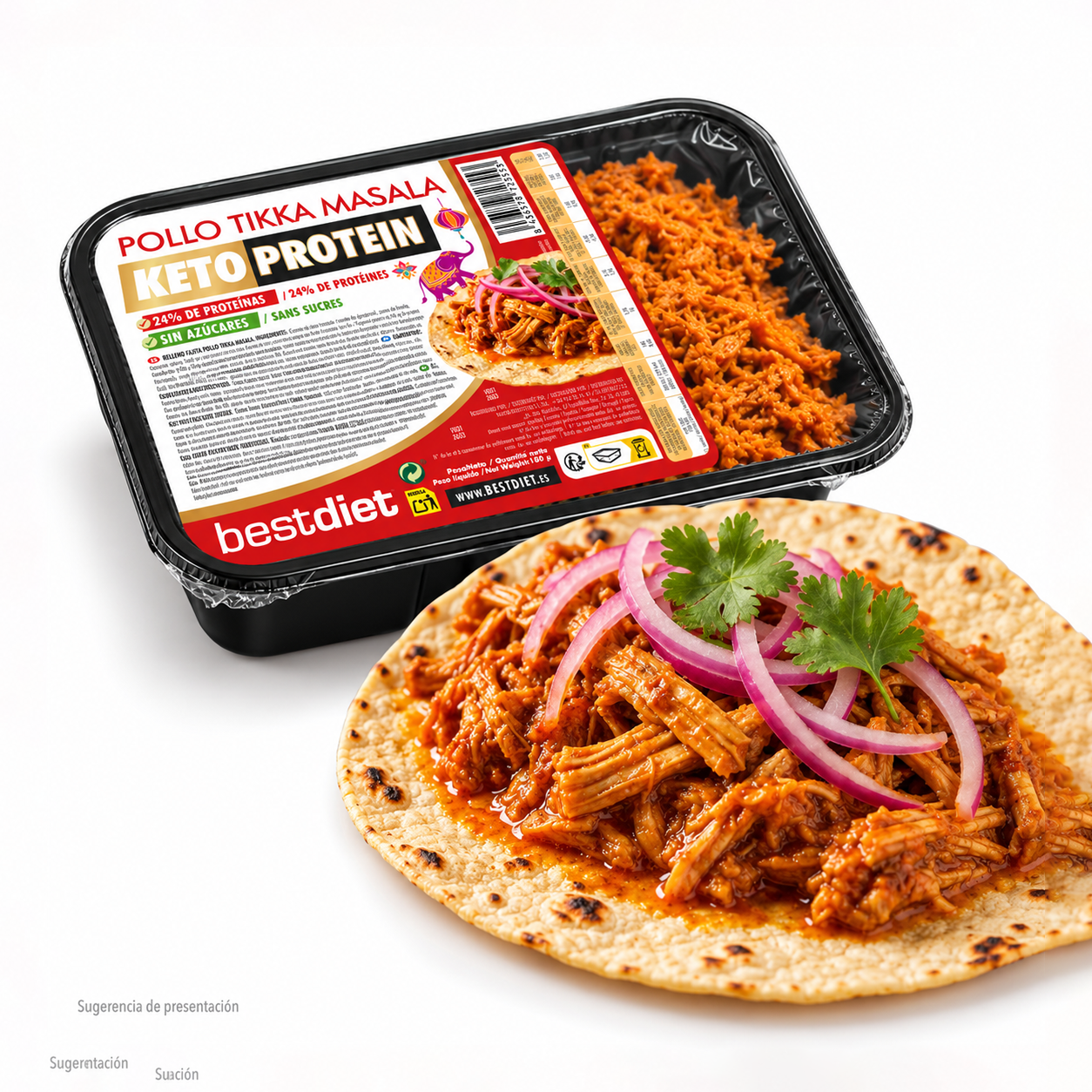 Pollo Tikka Masala, relleno para fajitas