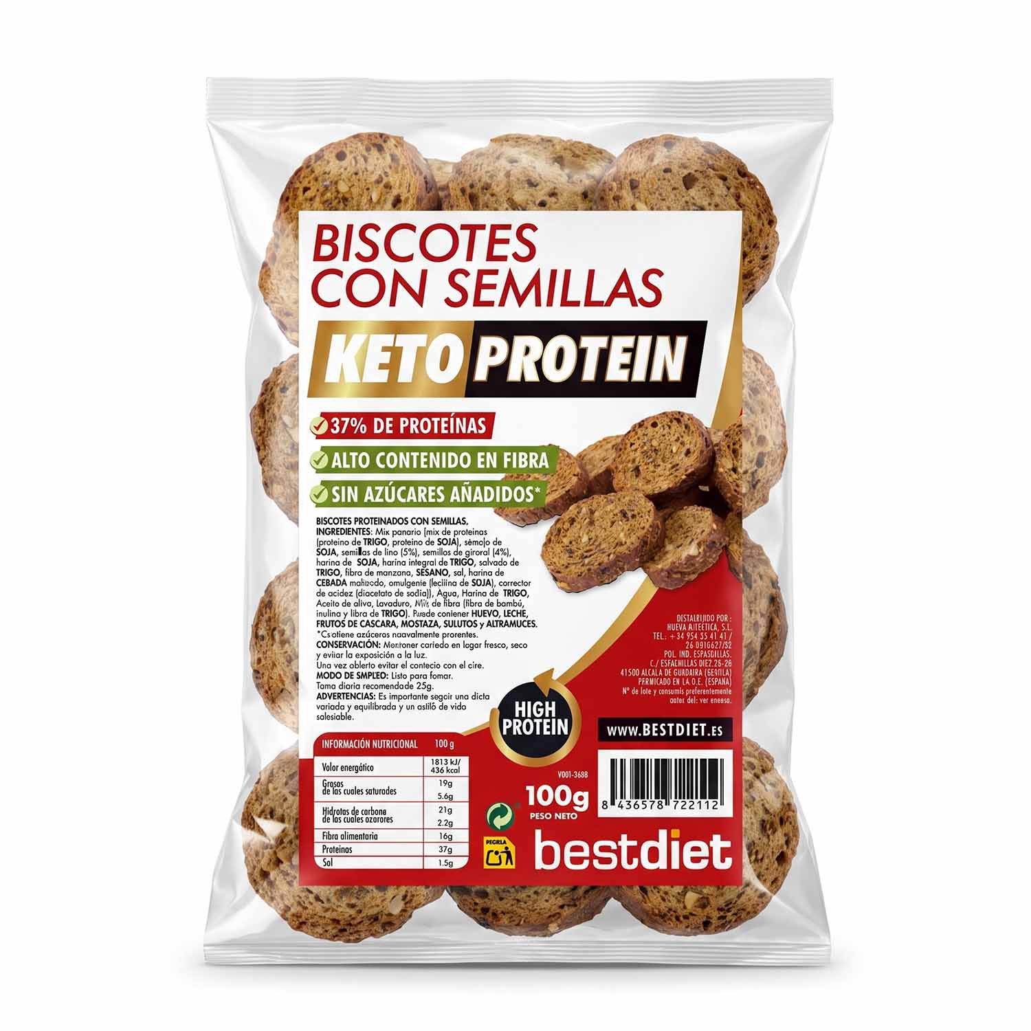 Biscotes con Semillas Keto Protein 100g + REGALO - Imagen 6